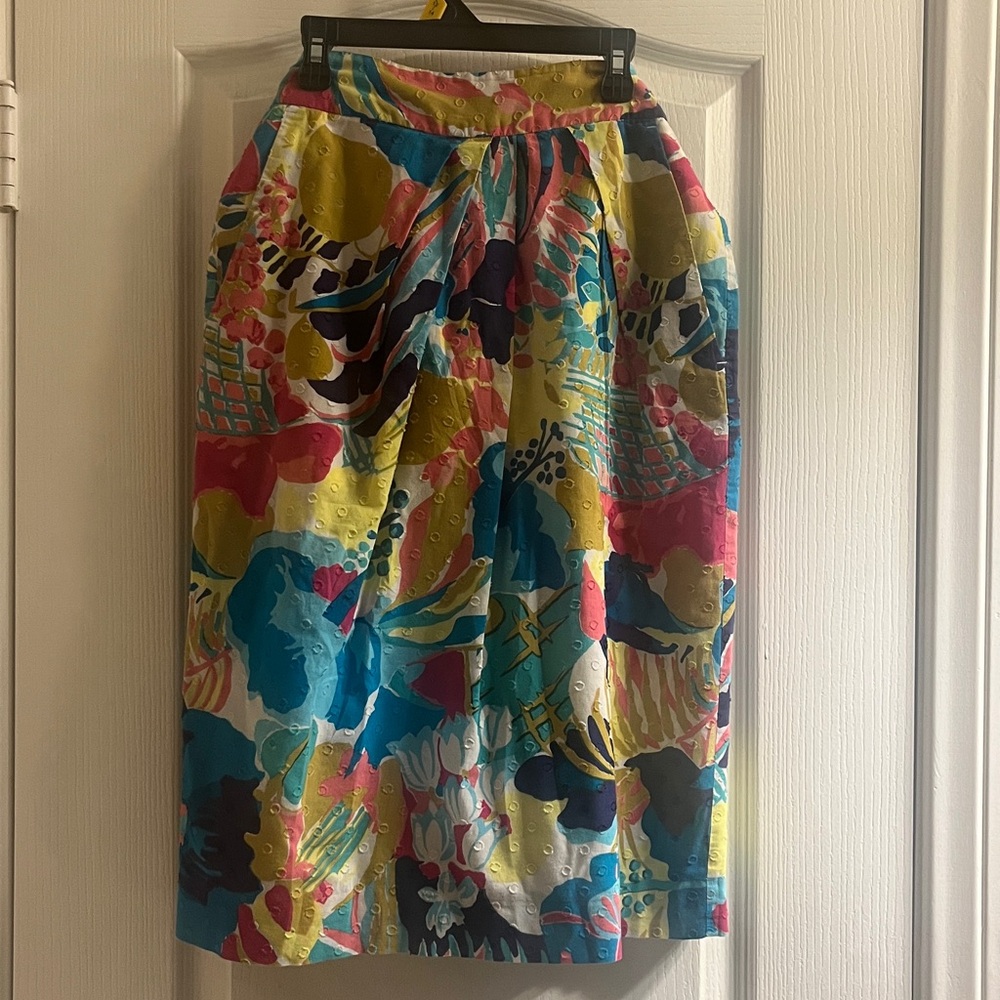 J. Crew Colorful Floral Midi skirt